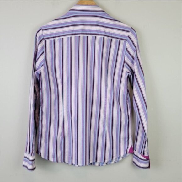 Robert Graham Striped Button Down Shirt Long Sleeve M - Picture 5 of 12